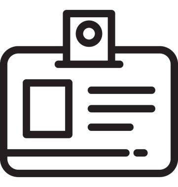 kimlik kartı vektör simgesi