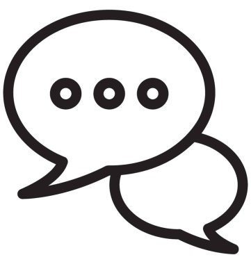 sohbet balonu vektör simgesi 