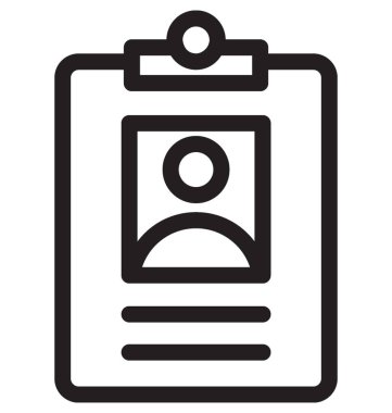 kimlik kartı vektör simgesi