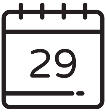 takvim çizgisi vektör simgesi 