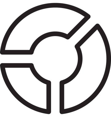 pasta grafiği vektör simgesi