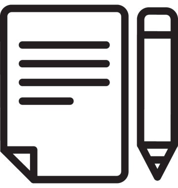 Yazma satırı vektör simgesi