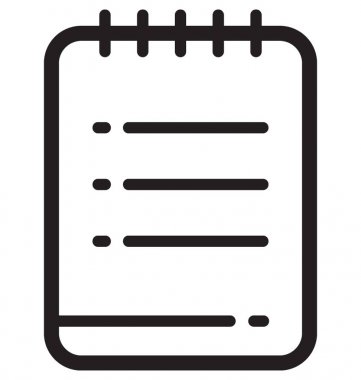 Not defteri vektör simgesi 