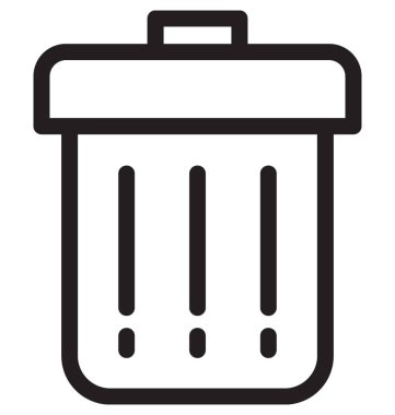 Çöp Kovası satırı vektör simgesi 