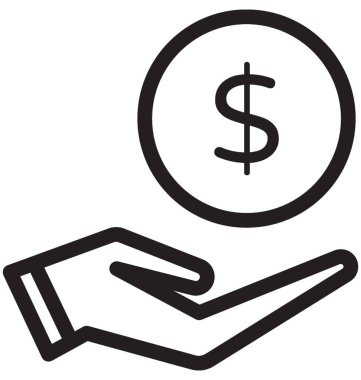 Yatırım satırı vektör simgesi 