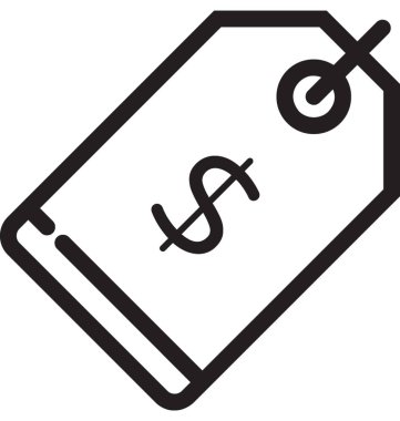 fiyat etiketi vektör simgesi