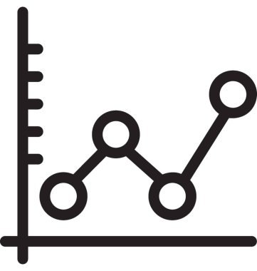 Çizgi grafiği çizgi vektör simgesi 