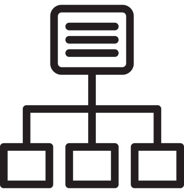 Site Haritası çizgi vektör simgesi 