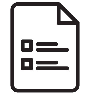 Liste vektör simgesini kontrol et