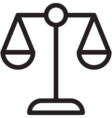 Adalet ölçek vektörü simgesi