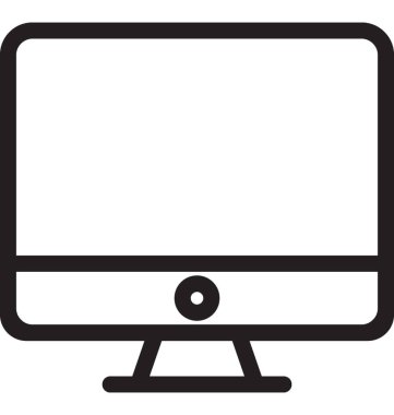 Monitör satırı vektör simgesi