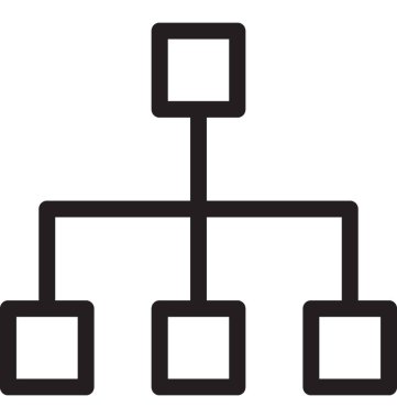 hiyerarşi çizgi vektör simgesi