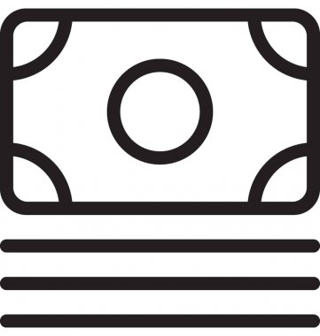 Banknot vektör simgesi