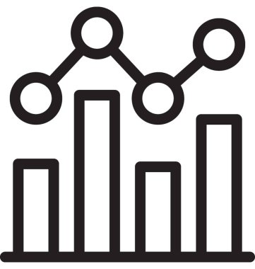 grafik çizgisi vektör simgesi