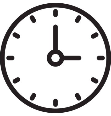 saat çizgisi vektör simgesi 