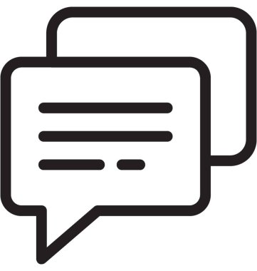 sohbet balonu vektör simgesi 