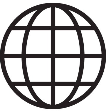 Dünya geniş vektör simgesi