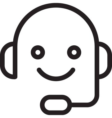 Müşteri temsilcisi vektör simgesi