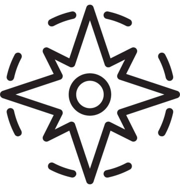 Rüzgar gülü vektör simgesi 