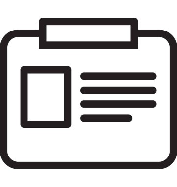 kimlik kartı vektör simgesi 