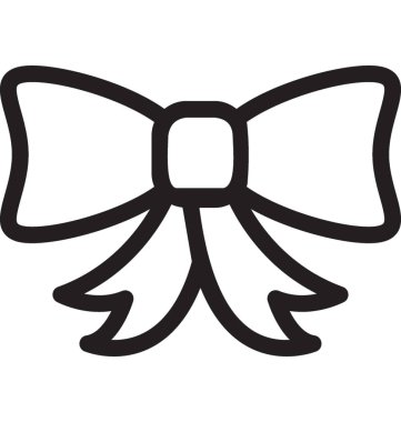 Şerit yay vektör simgesi