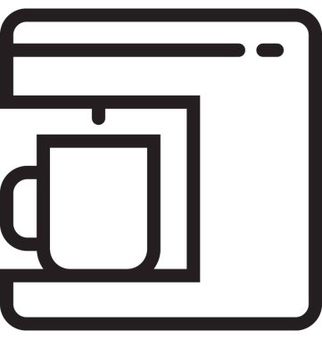 Kahve makinesi vektör simgesi 