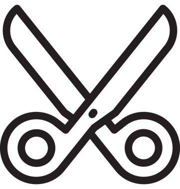 makas çizgi vektör simgesi