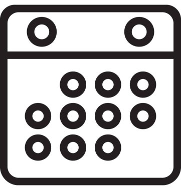 takvim çizgisi vektör simgesi 