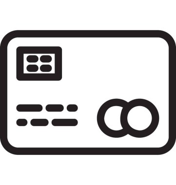 Kredi kartı vektör simgesi 