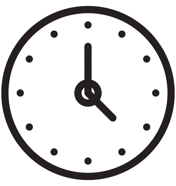 Reloj Línea Vector Icono — Archivo Imágenes Vectoriales