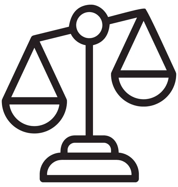 Justitie Schaal Vector Icon — Stockvector