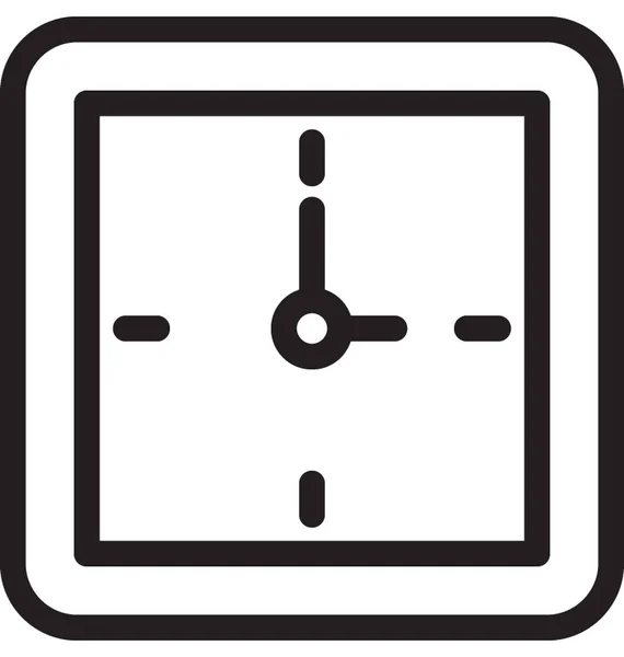 Reloj Pared Vector Icono — Vector de stock