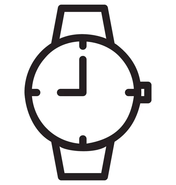 Reloj Pulsera Vector Icono — Vector de stock