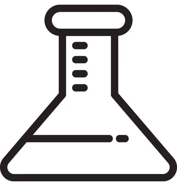 Erlenmeyer Flacon Icône Vectorielle — Image vectorielle