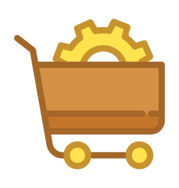 Alışveriş arabası vektör simgesi 