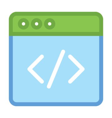 HTML kodlama vektör simgesi