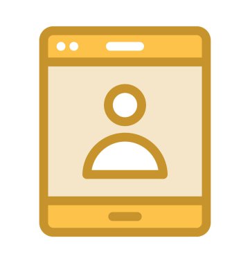 Telefon düz giriş vektör simgesi