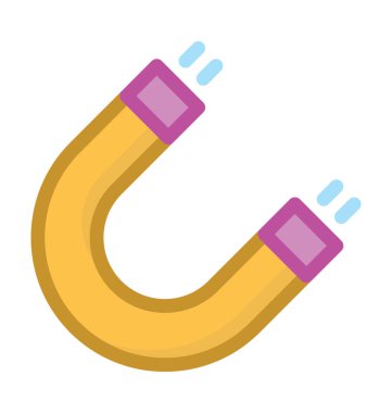 Mıknatıs Düz Vektör Simgesi 