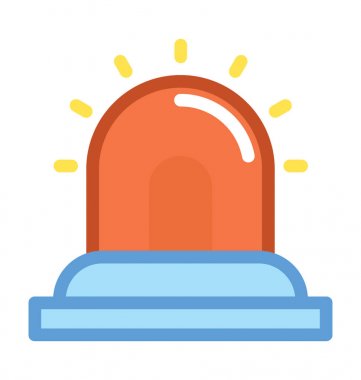 Siren düz vektör simgesi