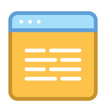 Web sitesi düz vektör simge