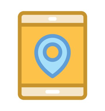 Mobil navigasyon vektör simgesi