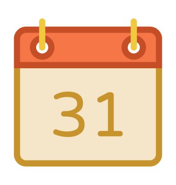 Takvim Düz Vektör Simgesi