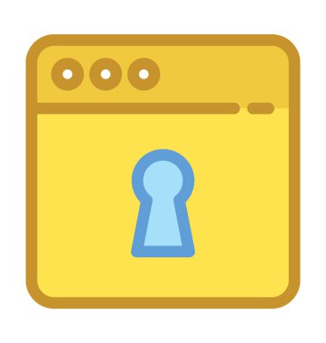 Web güvenlik vektör simgesi