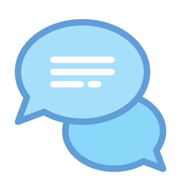 Düz vektör simge sohbet