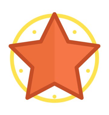 yıldız düz vektör simgesi