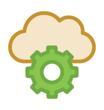 Bulut ayarları vektör simgesi