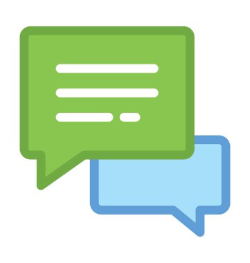 Düz vektör simge sohbet