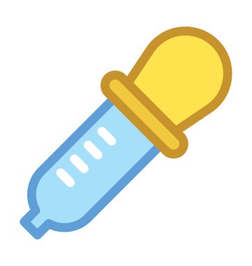 Pipet düz vektör simgesi