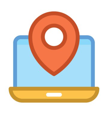 navigasyon düz vektör simgesi 