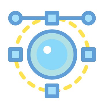 Bezier aracı vektör simgesi